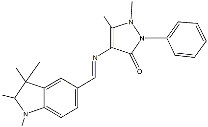 1,5-dimethyl-2-phenyl-4-{[(1,2,3,3-tetramethyl-2,3-dihydro-1H-indol-5-yl)methylene]amino}-1,2-dihydro-3H-pyrazol-3-one Structure