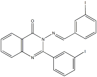 3-[(3-iodobenzylidene)amino]-2-(3-iodophenyl)-4(3H)-quinazolinone Struktur