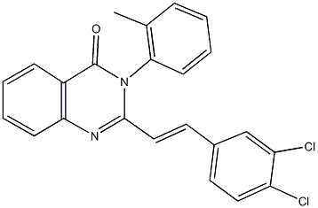 2-[2-(3,4-dichlorophenyl)vinyl]-3-(2-methylphenyl)-4(3H)-quinazolinone Struktur