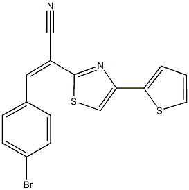 3-(4-bromophenyl)-2-[4-(2-thienyl)-1,3-thiazol-2-yl]acrylonitrile,342390-54-9,结构式