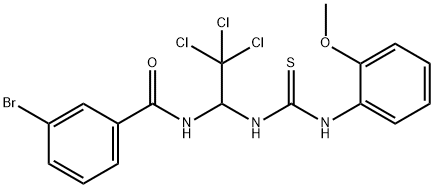 342390-77-6 3-bromo-N-(2,2,2-trichloro-1-{[(2-methoxyanilino)carbothioyl]amino}ethyl)benzamide