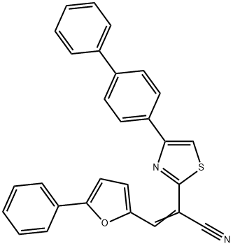 2-(4-[1,1'-biphenyl]-4-yl-1,3-thiazol-2-yl)-3-(5-phenyl-2-furyl)acrylonitrile,342391-38-2,结构式