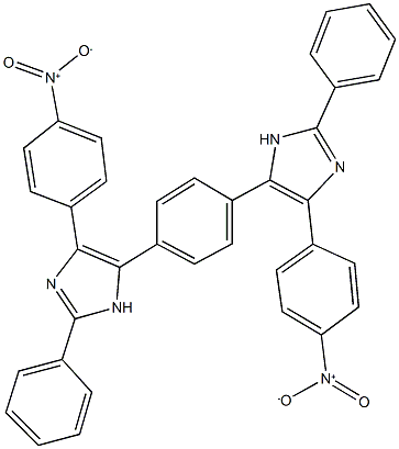 4-{4-nitrophenyl}-5-[4-(4-{4-nitrophenyl}-2-phenyl-1H-imidazol-5-yl)phenyl]-2-phenyl-1H-imidazole Structure