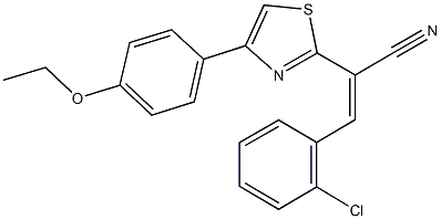 3-(2-chlorophenyl)-2-[4-(4-ethoxyphenyl)-1,3-thiazol-2-yl]acrylonitrile 结构式
