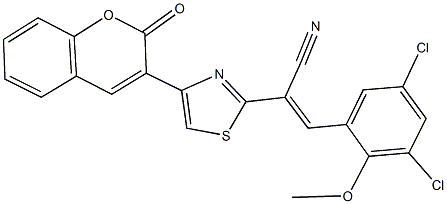 3-(3,5-dichloro-2-methoxyphenyl)-2-[4-(2-oxo-2H-chromen-3-yl)-1,3-thiazol-2-yl]acrylonitrile|