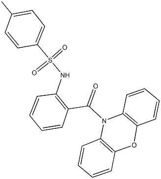 4-methyl-N-[2-(10H-phenoxazin-10-ylcarbonyl)phenyl]benzenesulfonamide,342391-89-3,结构式