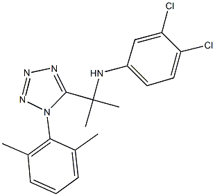 N-(3,4-dichlorophenyl)-N-{1-[1-(2,6-dimethylphenyl)-1H-tetraazol-5-yl]-1-methylethyl}amine Structure