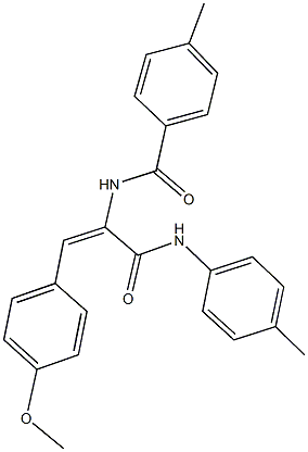 N-[2-(4-methoxyphenyl)-1-(4-toluidinocarbonyl)vinyl]-4-methylbenzamide,342392-28-3,结构式