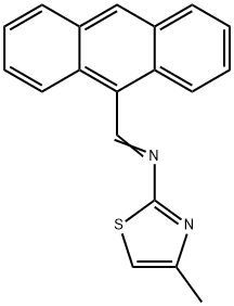 N-(9-anthrylmethylene)-N-(4-methyl-1,3-thiazol-2-yl)amine 化学構造式