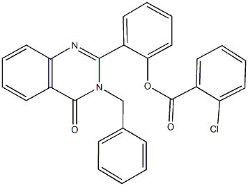 2-(3-benzyl-4-oxo-3,4-dihydro-2-quinazolinyl)phenyl 2-chlorobenzoate Struktur