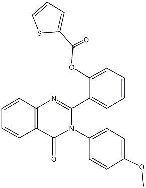 2-[3-(4-methoxyphenyl)-4-oxo-3,4-dihydro-2-quinazolinyl]phenyl 2-thiophenecarboxylate Structure