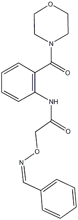 2-[(benzylideneamino)oxy]-N-[2-(4-morpholinylcarbonyl)phenyl]acetamide Structure