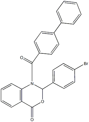 342396-38-7 1-([1,1'-biphenyl]-4-ylcarbonyl)-2-(4-bromophenyl)-1,2-dihydro-4H-3,1-benzoxazin-4-one
