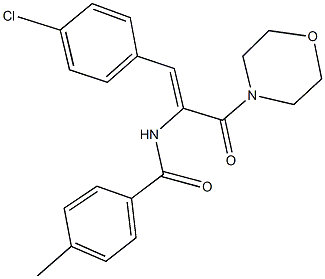 N-[2-(4-chlorophenyl)-1-(4-morpholinylcarbonyl)vinyl]-4-methylbenzamide Structure