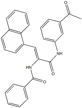 N-[1-[(3-acetylanilino)carbonyl]-2-(1-naphthyl)vinyl]benzamide|