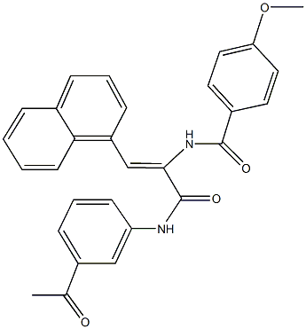 N-[1-[(3-acetylanilino)carbonyl]-2-(1-naphthyl)vinyl]-4-methoxybenzamide|