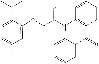 N-(2-benzoylphenyl)-2-(2-isopropyl-5-methylphenoxy)acetamide Struktur