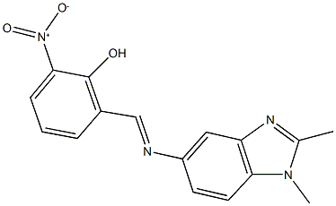 2-{[(1,2-dimethyl-1H-benzimidazol-5-yl)imino]methyl}-6-nitrophenol|