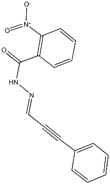 2-nitro-N'-(3-phenyl-2-propynylidene)benzohydrazide 化学構造式