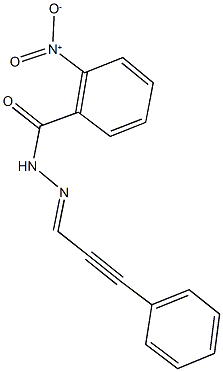 2-nitro-N'-(3-phenyl-2-propynylidene)benzohydrazide Structure