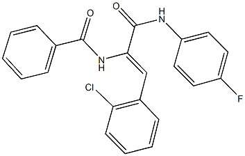 N-{2-(2-chlorophenyl)-1-[(4-fluoroanilino)carbonyl]vinyl}benzamide Structure