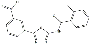 N-(5-{3-nitrophenyl}-1,3,4-thiadiazol-2-yl)-2-methylbenzamide Structure