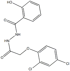 N'-[(2,4-dichlorophenoxy)acetyl]-2-hydroxybenzohydrazide Struktur