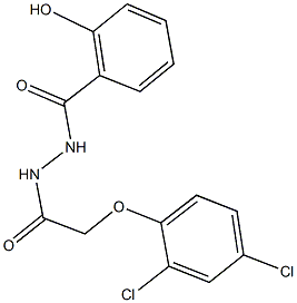 N'-[(2,4-dichlorophenoxy)acetyl]-2-hydroxybenzohydrazide 化学構造式