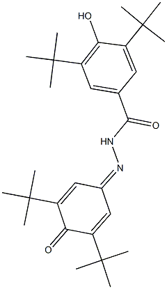 3,5-ditert-butyl-N'-(3,5-ditert-butyl-4-oxo-2,5-cyclohexadien-1-ylidene)-4-hydroxybenzohydrazide Structure