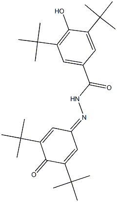 3,5-ditert-butyl-N'-(3,5-ditert-butyl-4-oxo-2,5-cyclohexadien-1-ylidene)-4-hydroxybenzohydrazide Struktur