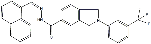 N'-(1-naphthylmethylene)-2-[3-(trifluoromethyl)phenyl]-5-isoindolinecarbohydrazide 化学構造式