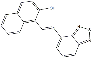 1-[(2,1,3-benzothiadiazol-4-ylimino)methyl]-2-naphthol Structure