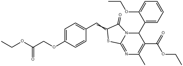 ethyl 2-[4-(2-ethoxy-2-oxoethoxy)benzylidene]-5-(2-ethoxyphenyl)-7-methyl-3-oxo-2,3-dihydro-5H-[1,3]thiazolo[3,2-a]pyrimidine-6-carboxylate Structure