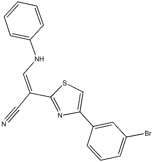 3-anilino-2-[4-(3-bromophenyl)-1,3-thiazol-2-yl]acrylonitrile Structure