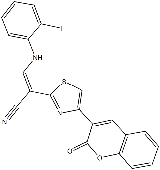 342592-59-0 3-(2-iodoanilino)-2-[4-(2-oxo-2H-chromen-3-yl)-1,3-thiazol-2-yl]acrylonitrile