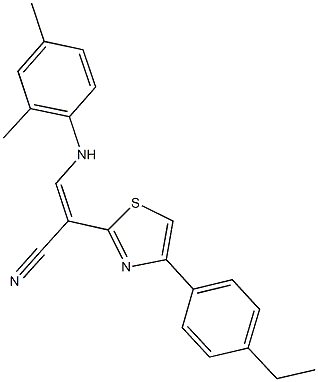 3-(2,4-dimethylanilino)-2-[4-(4-ethylphenyl)-1,3-thiazol-2-yl]acrylonitrile|