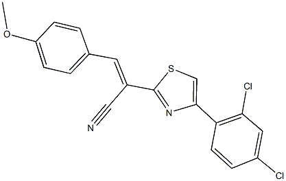 2-[4-(2,4-dichlorophenyl)-1,3-thiazol-2-yl]-3-(4-methoxyphenyl)acrylonitrile Structure