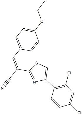 2-[4-(2,4-dichlorophenyl)-1,3-thiazol-2-yl]-3-(4-ethoxyphenyl)acrylonitrile Struktur