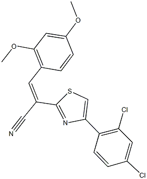 2-[4-(2,4-dichlorophenyl)-1,3-thiazol-2-yl]-3-(2,4-dimethoxyphenyl)acrylonitrile Structure