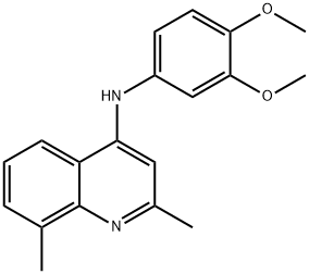N-(3,4-dimethoxyphenyl)-2,8-dimethyl-4-quinolinamine Struktur