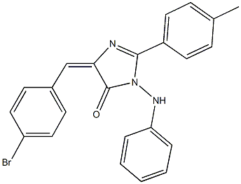 3-anilino-5-(4-bromobenzylidene)-2-(4-methylphenyl)-3,5-dihydro-4H-imidazol-4-one Structure