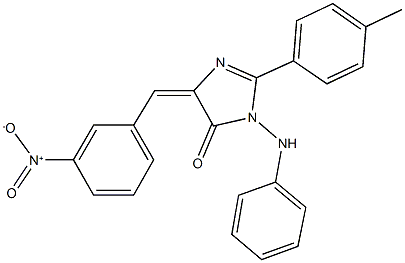 3-anilino-5-{3-nitrobenzylidene}-2-(4-methylphenyl)-3,5-dihydro-4H-imidazol-4-one Structure