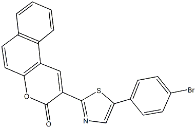 2-[5-(4-bromophenyl)-1,3-thiazol-2-yl]-3H-benzo[f]chromen-3-one Structure