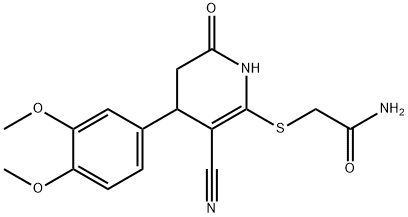 342594-67-6 2-{[3-cyano-4-(3,4-dimethoxyphenyl)-6-oxo-1,4,5,6-tetrahydro-2-pyridinyl]sulfanyl}acetamide