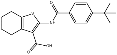 2-[(4-tert-butylbenzoyl)amino]-4,5,6,7-tetrahydro-1-benzothiophene-3-carboxylic acid Structure