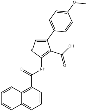 4-(4-methoxyphenyl)-2-(1-naphthoylamino)-3-thiophenecarboxylic acid 结构式