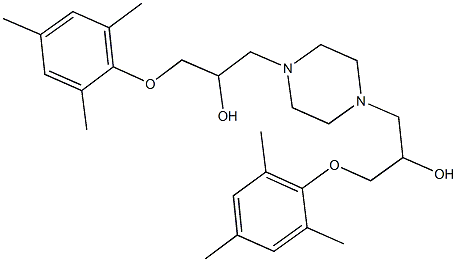 1-{4-[2-hydroxy-3-(mesityloxy)propyl]-1-piperazinyl}-3-(mesityloxy)-2-propanol Structure