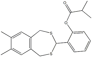 2-(7,8-dimethyl-1,5-dihydro-2,4-benzodithiepin-3-yl)phenyl 2-methylpropanoate Structure