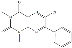 6-chloro-1,3-dimethyl-7-phenyl-2,4(1H,3H)-pteridinedione 结构式