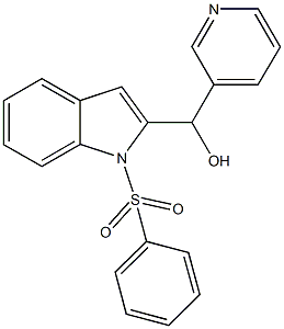 [1-(phenylsulfonyl)-1H-indol-2-yl](3-pyridinyl)methanol Struktur
